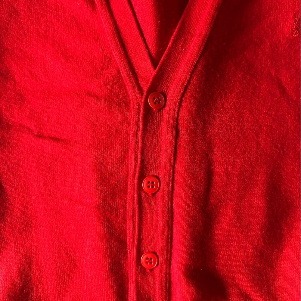 Vintage YSL Red Sweater Vest Cardigan - Picture 4 of 5